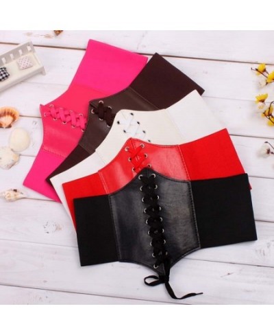 Fashion Corset Wide Belts Pu Leather Slimming Body Waistband for Women Elastic Waist Belt Cinto Feminino Ceinture Femme $15.7...