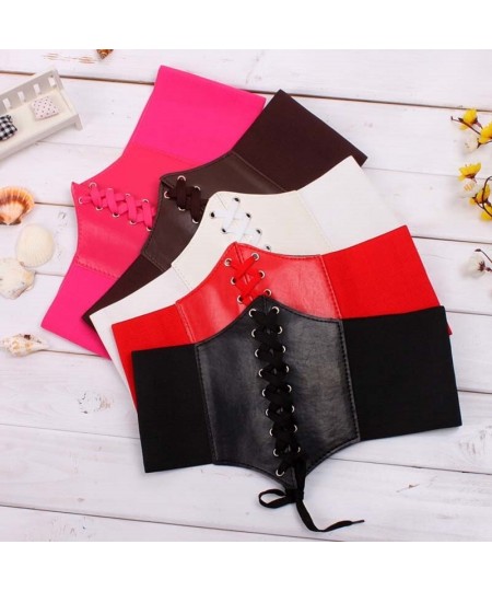 Fashion Corset Wide Belts Pu Leather Slimming Body Waistband for Women Elastic Waist Belt Cinto Feminino Ceinture Femme $15.7...