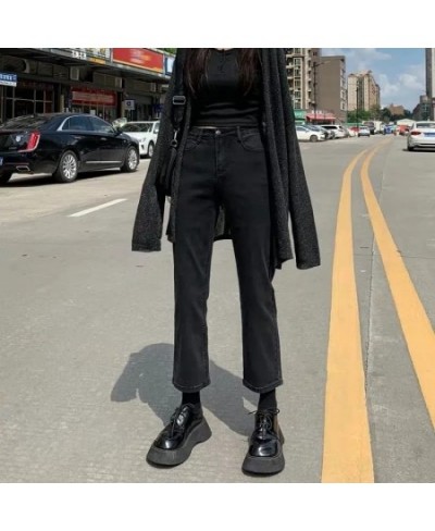 Spring Fall Women's Ankle-length Straight Jeans Oversized 4xl High Waist Casual Denim Pants Fashion Streetwear Baggy Pantalon...