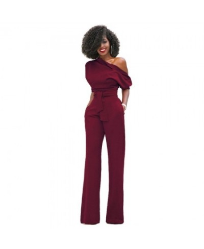 2023 Fashion Off Shoulder Elegant Jumpsuits Women Plus Size Rompers Multicolor Jumpsuits Short Sleeve Female Overalls $44.27 ...