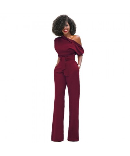 2023 Fashion Off Shoulder Elegant Jumpsuits Women Plus Size Rompers Multicolor Jumpsuits Short Sleeve Female Overalls $44.27 ...