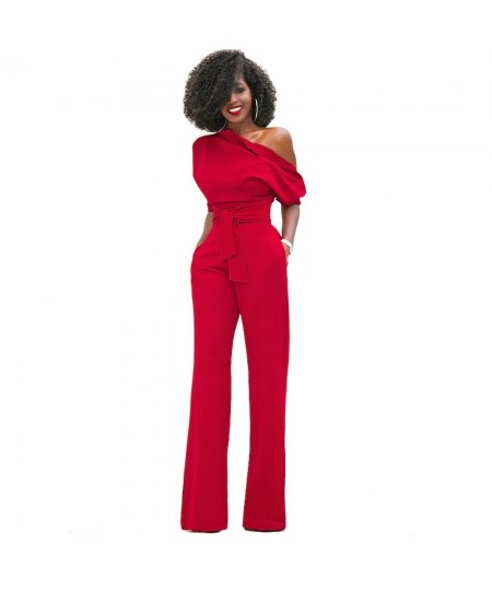 2023 Fashion Off Shoulder Elegant Jumpsuits Women Plus Size Rompers Multicolor Jumpsuits Short Sleeve Female Overalls $44.27 ...