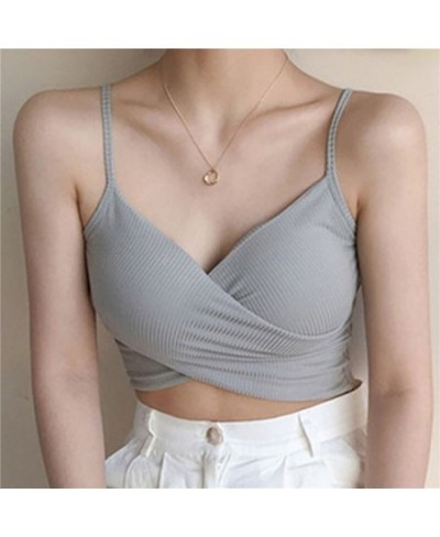 Sexy Women Tops V Neck Pure Color Patchwork Crop Tops Women Sleeveless Camisole Tank Tops Casual Summer Ladies Slim Vest 2023...