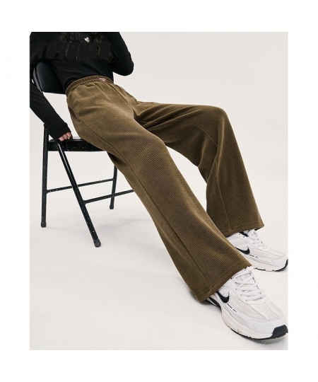 Women Thick Pants 2022 Winter Elastic Waist Straight Loose Trousers Embroidery Windproof Warm Chic Casual Long Pants $47.88 -...