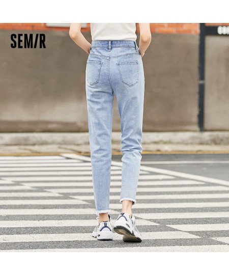 Jeans Women Thermostatic Slim Pants Ninth Point Pants 2023 New High Waist Slim Leggings Light Color Demin For Female $43.10 -...