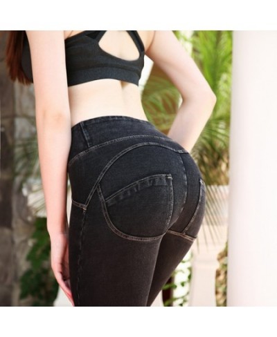 Women Butt Lift Push Up Shaping Jeans Ladies High Elastic Skinny Leggings Gym Tights For Female Clothing Fitness Denim Trouse...