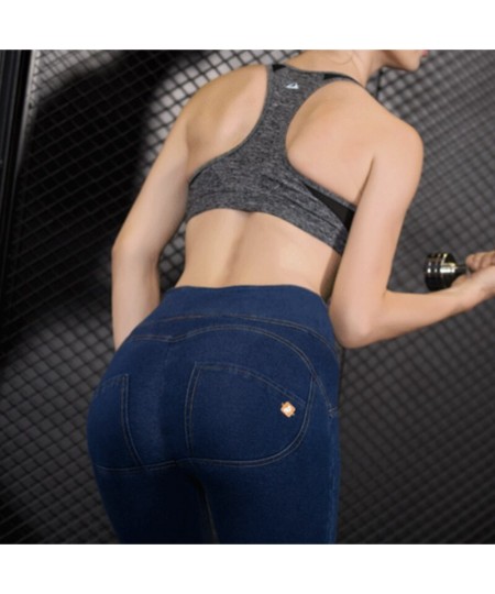 Women Butt Lift Push Up Shaping Jeans Ladies High Elastic Skinny Leggings Gym Tights For Female Clothing Fitness Denim Trouse...