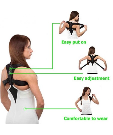 Women Adjustable Back Aligner Posture Shoulder Correction Back Brace Support Belt To Prevent Strained Back Protector $15.12 -...