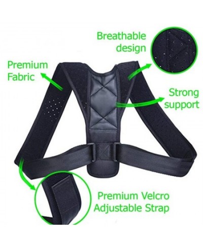 Women Adjustable Back Aligner Posture Shoulder Correction Back Brace Support Belt To Prevent Strained Back Protector $15.12 -...