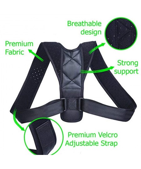 Women Adjustable Back Aligner Posture Shoulder Correction Back Brace Support Belt To Prevent Strained Back Protector $15.12 -...