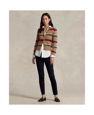 Women Sweater RL Wool Cardigan Autumn Winter Woman Korean Fashion Color Striped Knitted Jumper Top Sueters De Mujer $106.23 -...