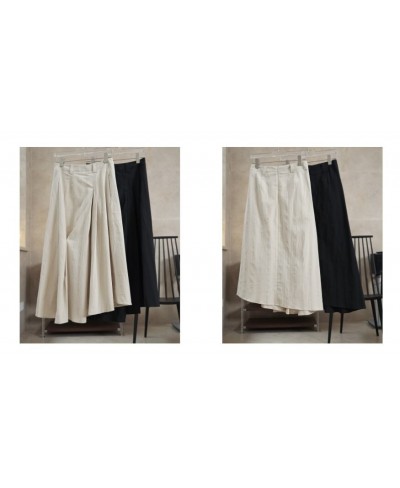 Spring 2023 Clothing Women Casual Loose High Waist Asymmetric Long Skirt Female $90.66 - Skirts