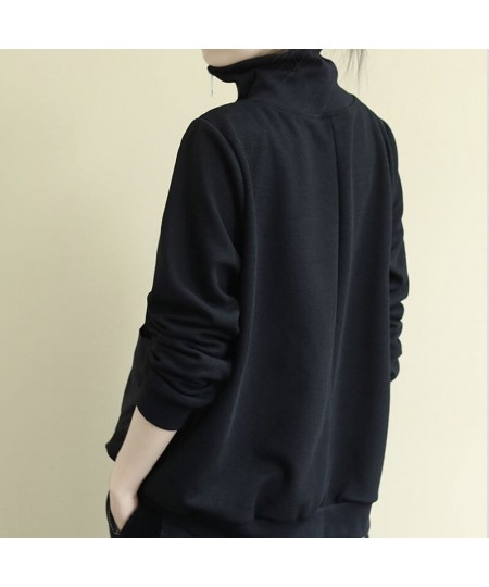 No Hat Hoodies Women Loose Aesthetic Zipper Stand Collar All-match Long Sleeve Trendy Winter Students Basic Design Cozy $35.9...