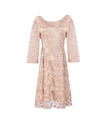 2023 Spring Summer Dress Plus Size Champagne Ladies Casual Lace A-Line Polyester Dresses For Women 14146 $76.61 - Dresses