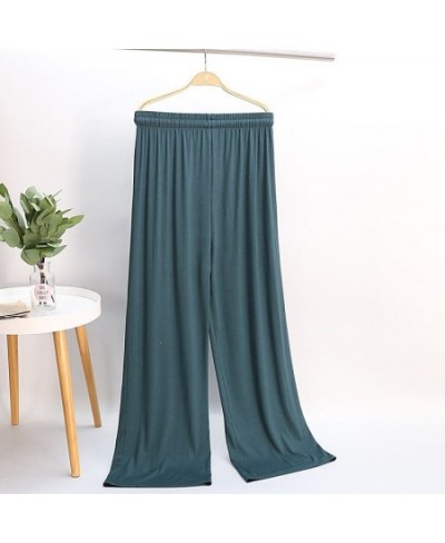 Spring Autumn Nightwear Sleep Pants Women Loose Straight Long Pajamas Pant Modal Soft Sleepwear Home Trousers Belt $25.59 - S...