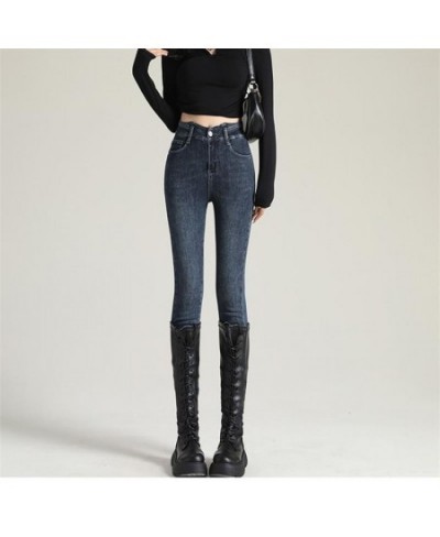 2023 Women's Spring And Summer High-Waisted Small Leg Jeans Tall Skinny Casual Pants $61.14 - Jeans