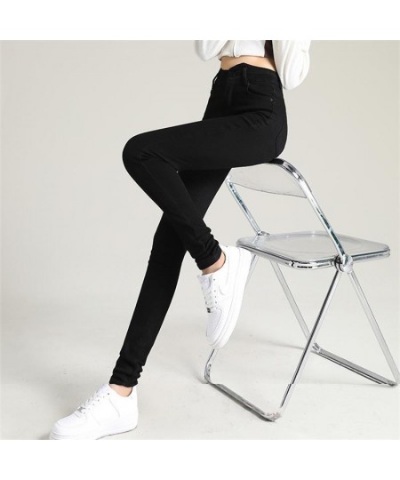 2023 Women's Spring And Summer High-Waisted Small Leg Jeans Tall Skinny Casual Pants $61.14 - Jeans