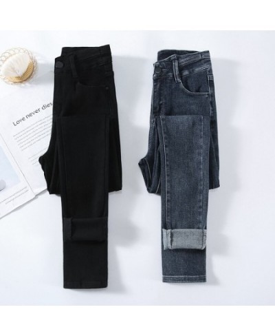 2023 Women's Spring And Summer High-Waisted Small Leg Jeans Tall Skinny Casual Pants $61.14 - Jeans