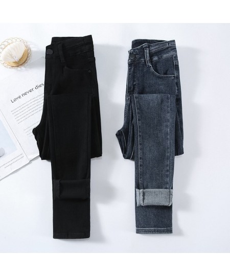 2023 Women's Spring And Summer High-Waisted Small Leg Jeans Tall Skinny Casual Pants $61.14 - Jeans