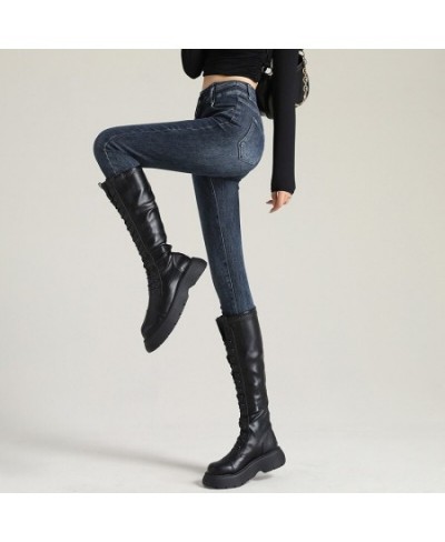 2023 Women's Spring And Summer High-Waisted Small Leg Jeans Tall Skinny Casual Pants $61.14 - Jeans