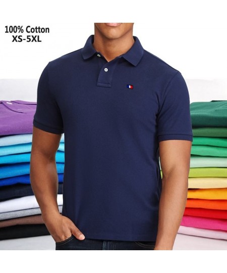 XS-5XL High Quality 100% Cotton Men's Short Sleeve Polos Shirts Casual Sportswear Polos Homme Fashion Clothing Male Lapel Top...