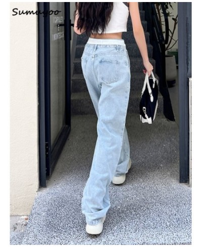 Mom Jeans Women's Jeans Baggy High Waist Long Straight Pants Female 2023 Fashion Casual Loose Women Denim Trousers $74.66 - J...