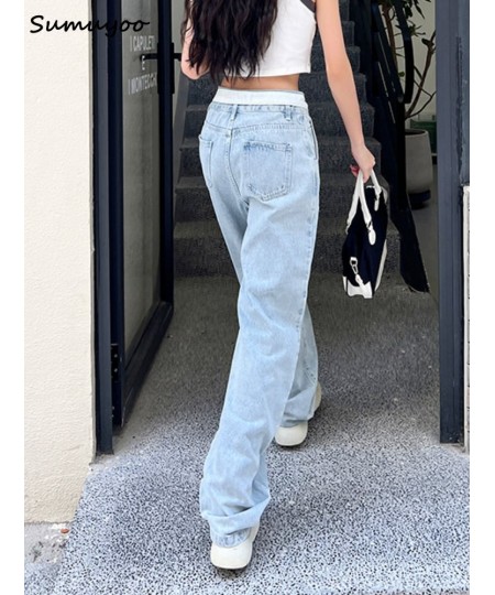 Mom Jeans Women's Jeans Baggy High Waist Long Straight Pants Female 2023 Fashion Casual Loose Women Denim Trousers $74.66 - J...