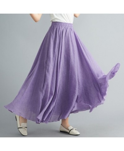 Fashion Clothes Women Clothing Skirts Vintage Y2k Elegant Streetwear Bohemian Cotton Linen Casual Vestido De Festa Long Skirt...