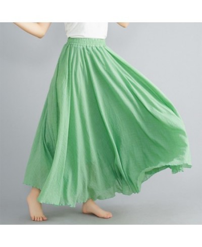 Fashion Clothes Women Clothing Skirts Vintage Y2k Elegant Streetwear Bohemian Cotton Linen Casual Vestido De Festa Long Skirt...