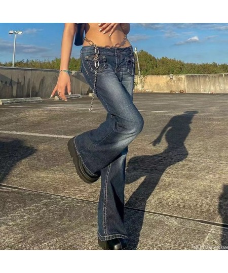 Jeans Women Low Waist Jeans 2022 Autumn Winter Oversize Wide Leg Baggy Pants Casual Cargo Trousers Jeans Y2k Aesthetic Clothe...