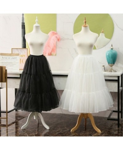 Long Hoopless Lolita Petticoat Mesh Casual Cosplay Underskirt $34.36 - Underwear