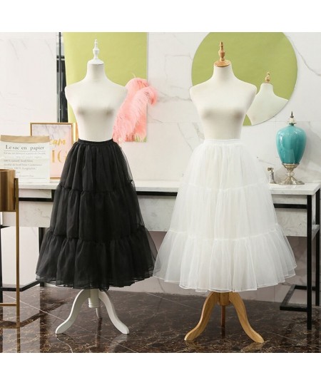 Long Hoopless Lolita Petticoat Mesh Casual Cosplay Underskirt $34.36 - Underwear