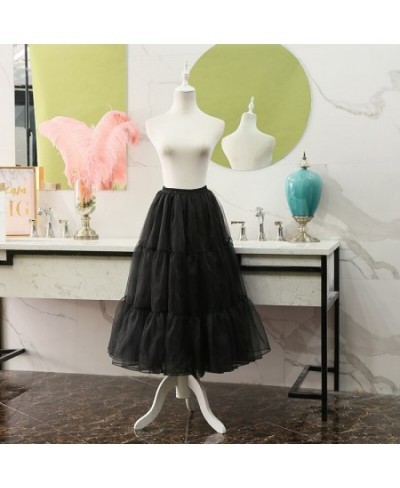 Long Hoopless Lolita Petticoat Mesh Casual Cosplay Underskirt $34.36 - Underwear