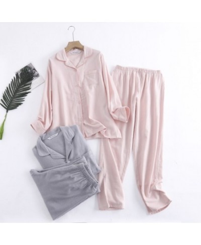 Bamboo Fiber Warm Long Pants Pyjamas Women Clothes for Autumn and Winter Couples Pajamas for Men and Women's Homewear Sets $5...