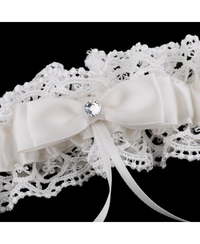 Wedding Bride Keepsake Garter Fashion Sexy Lace Flower Crystal Bowknot Bridal Garter Party Accessory for Women/Female/Bride $...