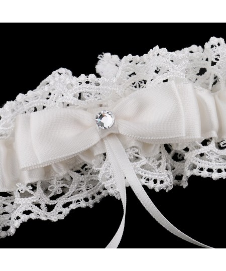 Wedding Bride Keepsake Garter Fashion Sexy Lace Flower Crystal Bowknot Bridal Garter Party Accessory for Women/Female/Bride $...