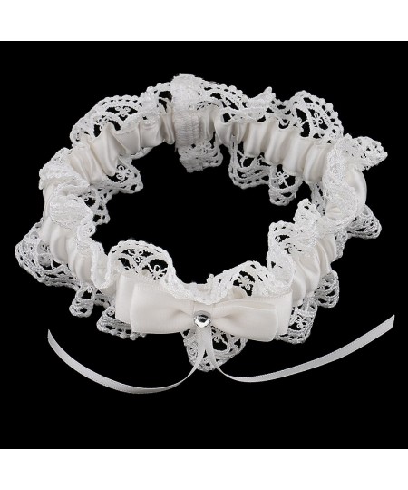 Wedding Bride Keepsake Garter Fashion Sexy Lace Flower Crystal Bowknot Bridal Garter Party Accessory for Women/Female/Bride $...