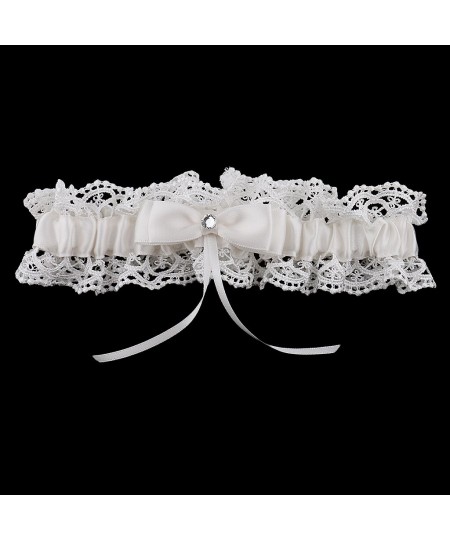 Wedding Bride Keepsake Garter Fashion Sexy Lace Flower Crystal Bowknot Bridal Garter Party Accessory for Women/Female/Bride $...