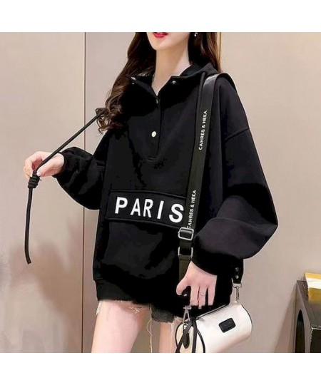 Design Sense Hoodies Women Niche Stitching Pocket Hooded Coats Spring Autumn Trend Thin Hoodie Fashion Oversized Pullover Wom...