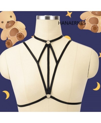 Sexy Bandage Lingerie Hollow Harness Lingerie Bustier Elastic Cupless Bra Elastic Harness Body Harness Top $21.70 - Underwear