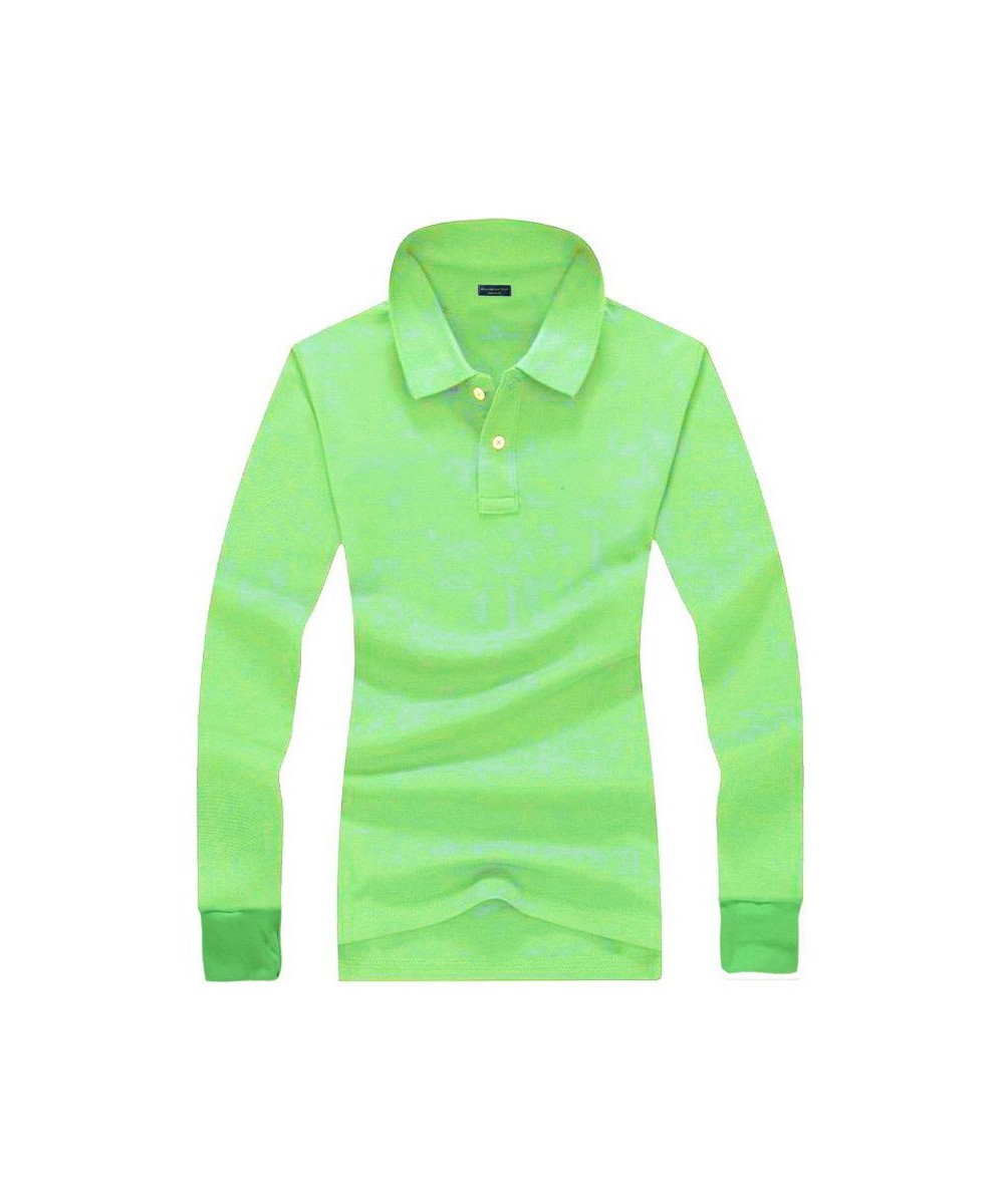 Fashion Spring Summer Solid Color POLO Shirts Autumn Women Turn-down Collar Casual Lapel T-shirt Long Sleeve Cotton Tops $45....