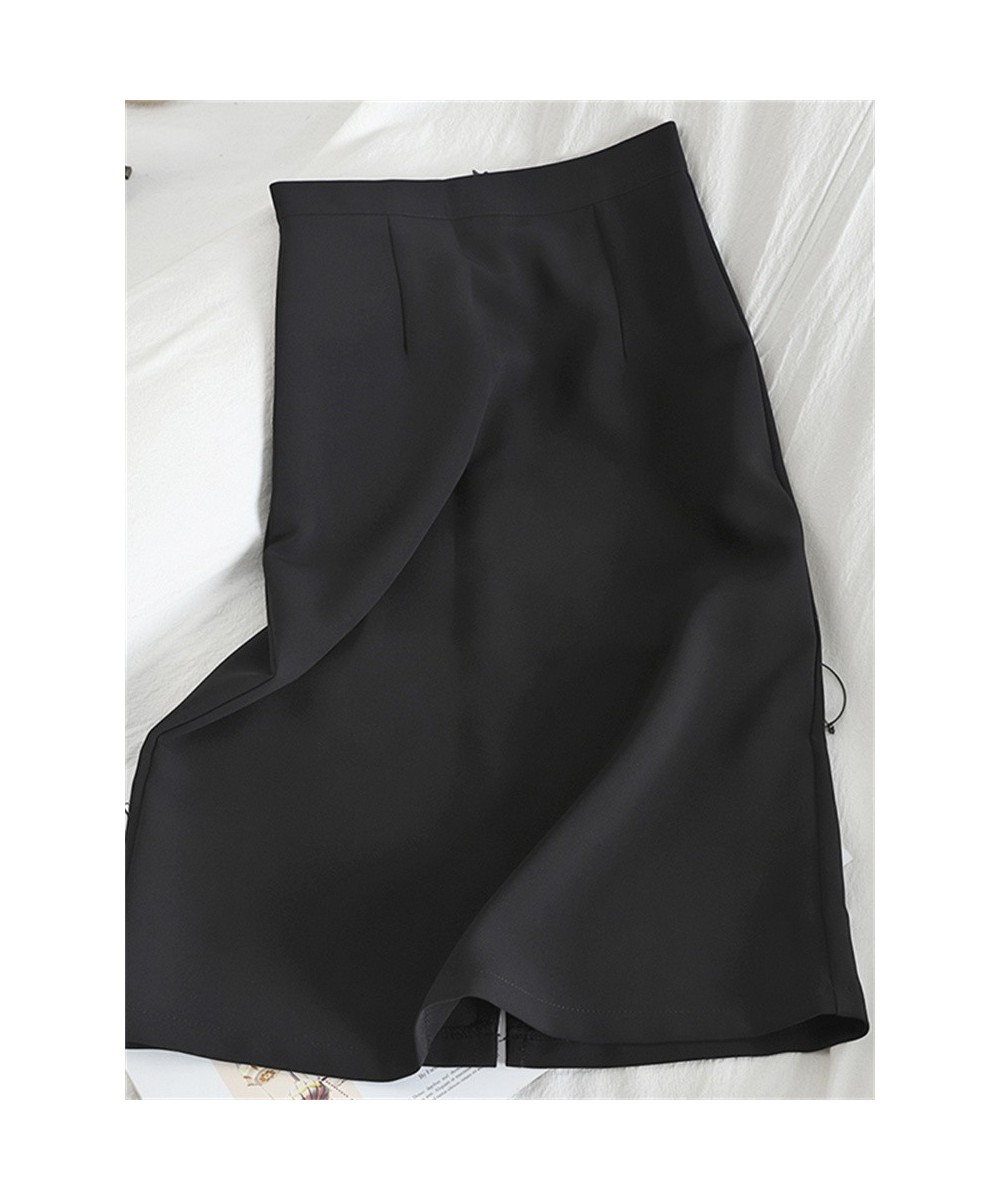 Solid Y2k Skirts for Women High Waisted Korean Fashion Split Slim Midi Skirts Summer 2023 Office Ladies Casual Skirt $37.68 -...