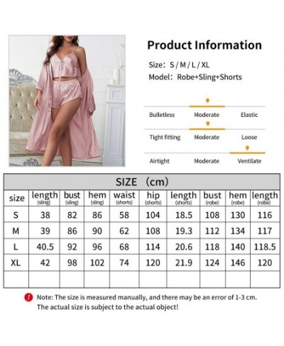 New solid Ice Silk Pajamas Outerrobe Casual Comfort Outerwear Silk Bathrobe Women's Fashion Sling Shorts Pajamas Home Suit Se...