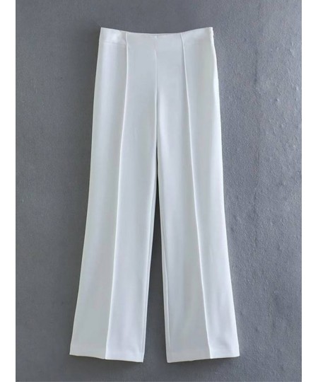 Fashion Solid Belt Blazer Suit Women Vintage Lapel Long Sleeve Jacket 2 Pieces Set 2023 Spring Chic Office Lady White Pant $4...