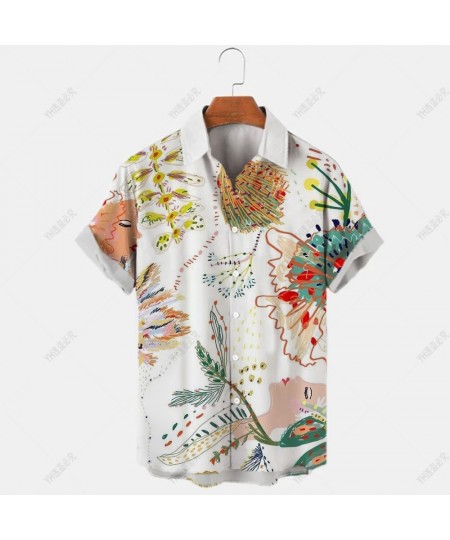 Hawaiian Shirt For Men Short Sleeve Casual Man Overcoat Button-Down Menswear Design Clothing Beach Clothes Funny Boys Summer ...