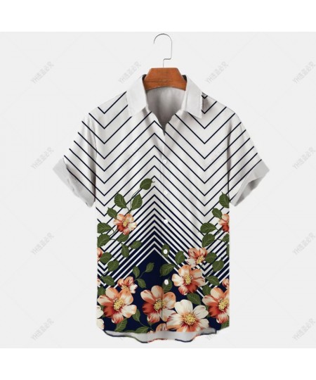 Hawaiian Shirt For Men Short Sleeve Casual Man Overcoat Button-Down Menswear Design Clothing Beach Clothes Funny Boys Summer ...