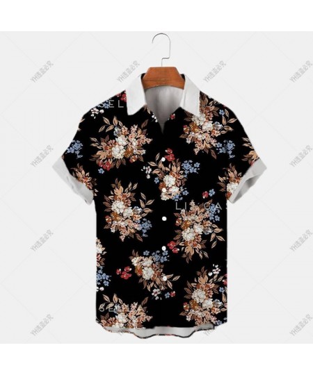 Hawaiian Shirt For Men Short Sleeve Casual Man Overcoat Button-Down Menswear Design Clothing Beach Clothes Funny Boys Summer ...