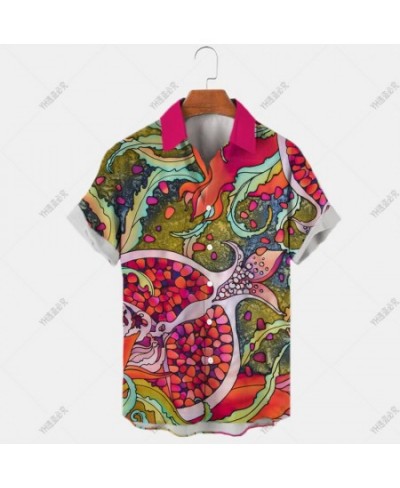 Hawaiian Shirt For Men Short Sleeve Casual Man Overcoat Button-Down Menswear Design Clothing Beach Clothes Funny Boys Summer ...