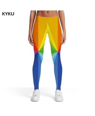 Colorful Leggings Women Rainbow Trousers Dizziness Spandex Art 3d Print Womens Leggings Pants Casual Jeggins Summer Pencil $1...