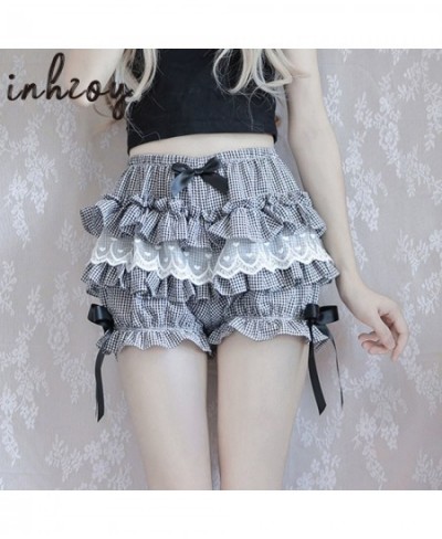 Lolita Maid Ruffle Shorts for Womens Teens Teenagers Cotton Pants Bloomers Kawayi Cute Security Short Pants $31.35 - Underwear